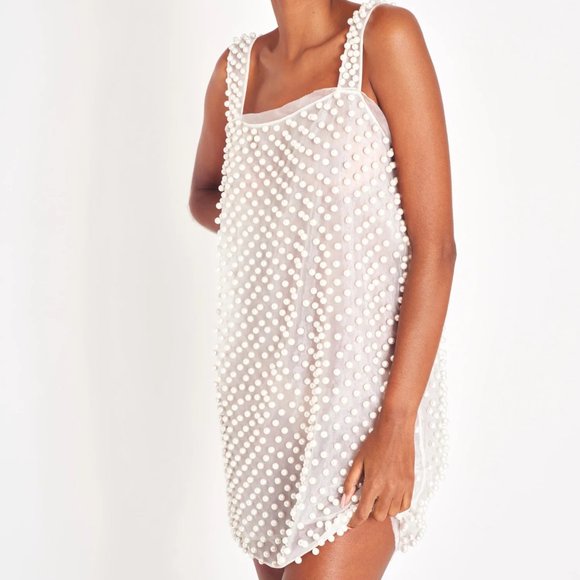 LoveShackFancy Dresses & Skirts - LoveShackFancy Cream Textured Mini Dress
